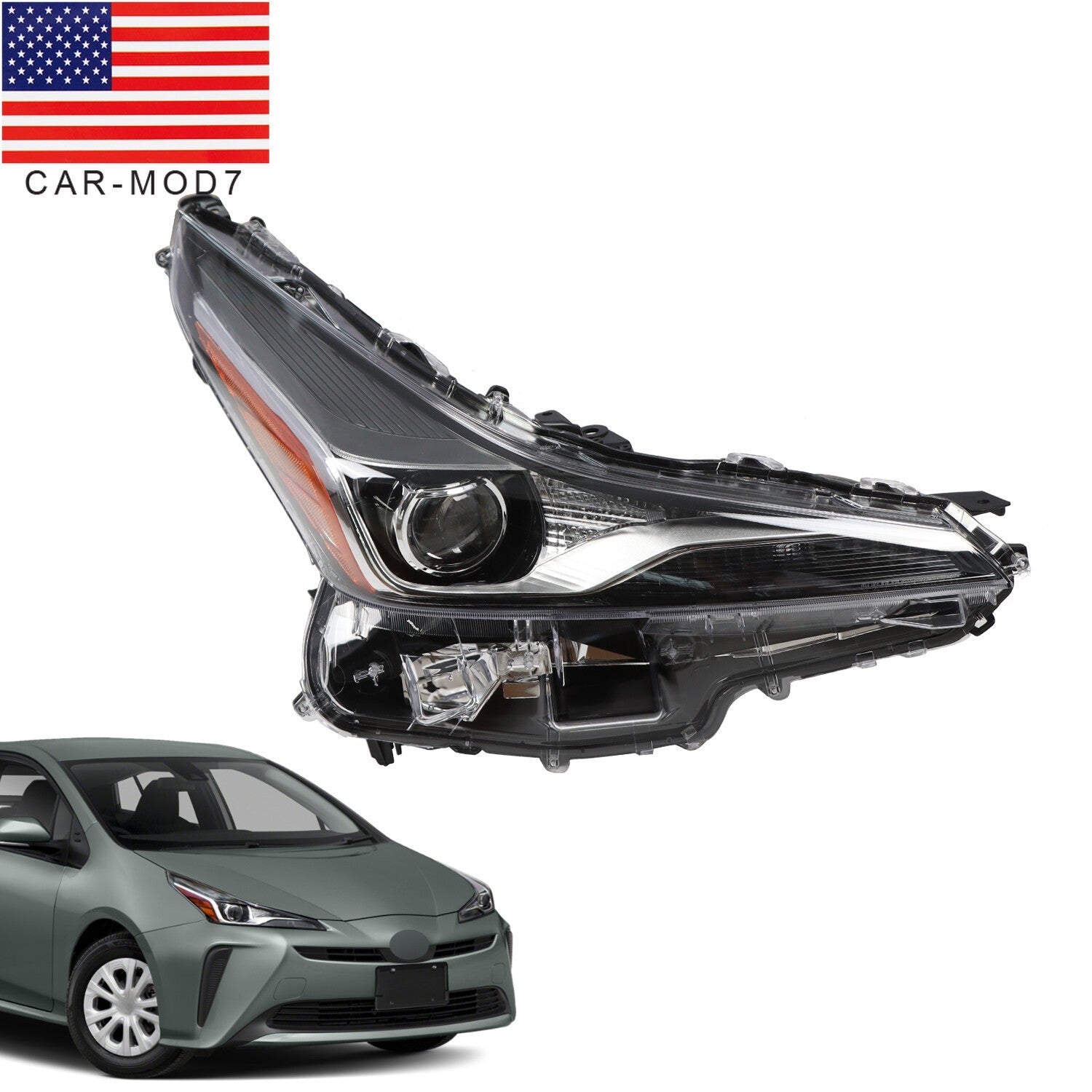 Right Headlight Assembly Passenger Side 2019-2022 Toyota Prius TO2502280