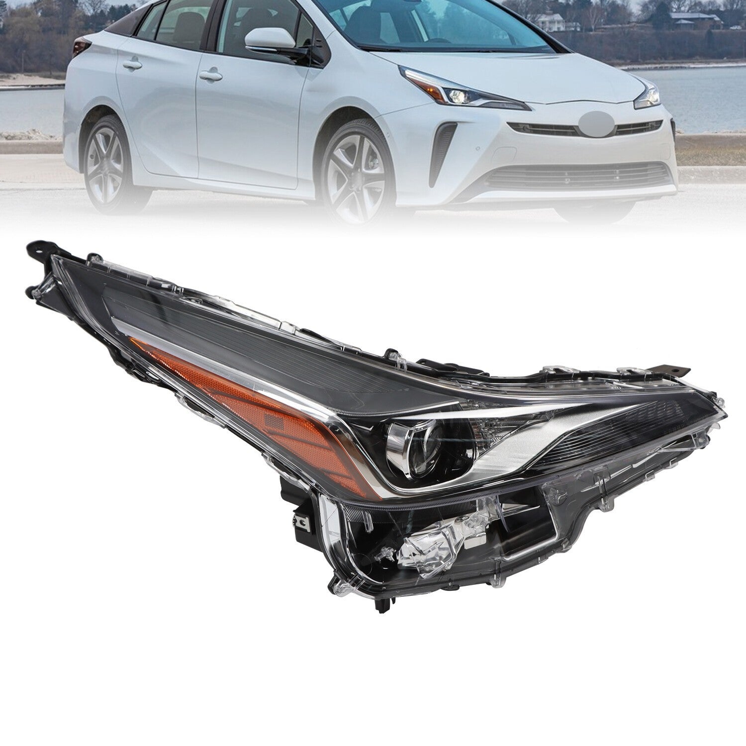 Right Headlight Assembly Passenger Side 2019-2022 Toyota Prius TO2502280