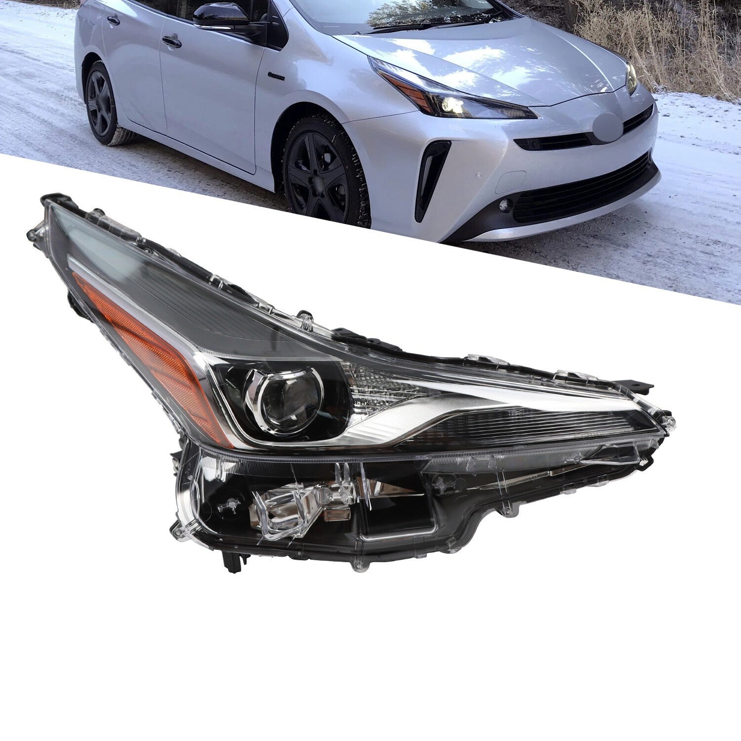 Right Headlight Assembly Passenger Side 2019-2022 Toyota Prius TO2502280