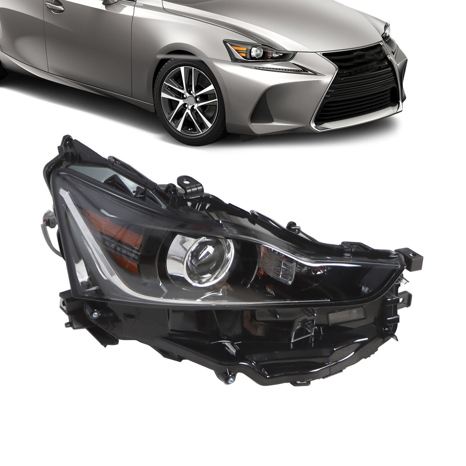 Right Passenger LED Headlight 81145-53810 for 2017-2020 Lexus IS300 IS350