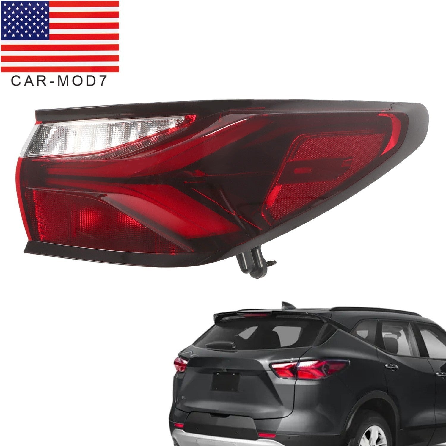 Right Rear LED Tail Light Brake Lamp for 2019-2022 Chevy Blazer Outer Side