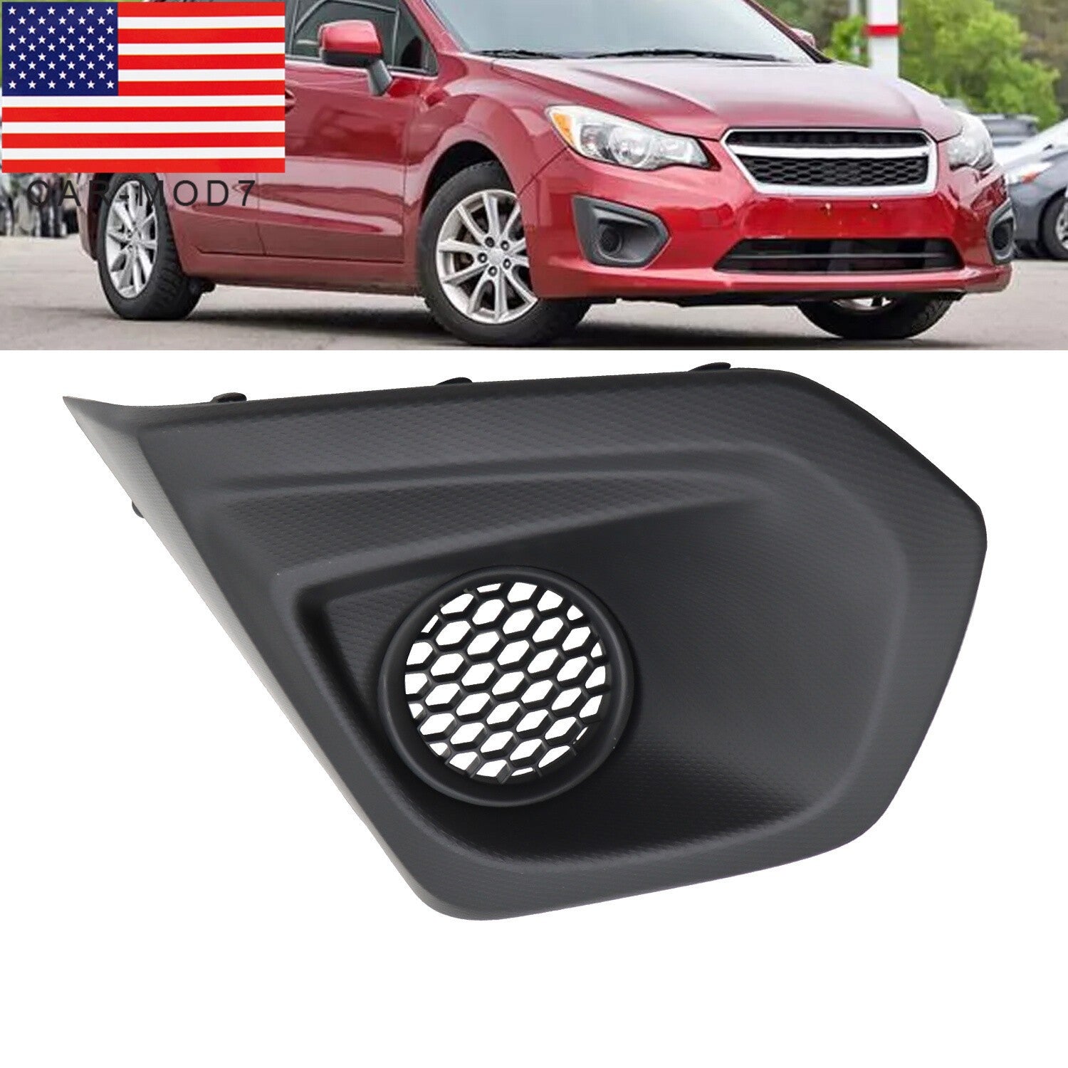 Right Passenger Fog Light Cover Bezel Black Subaru Impreza 2012-2014