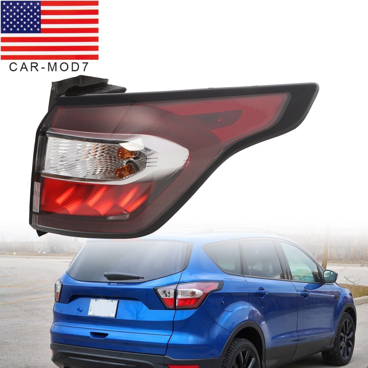 Right Passenger Tail Light Brake Lamp for 2017-2019 Ford Escape Kuga