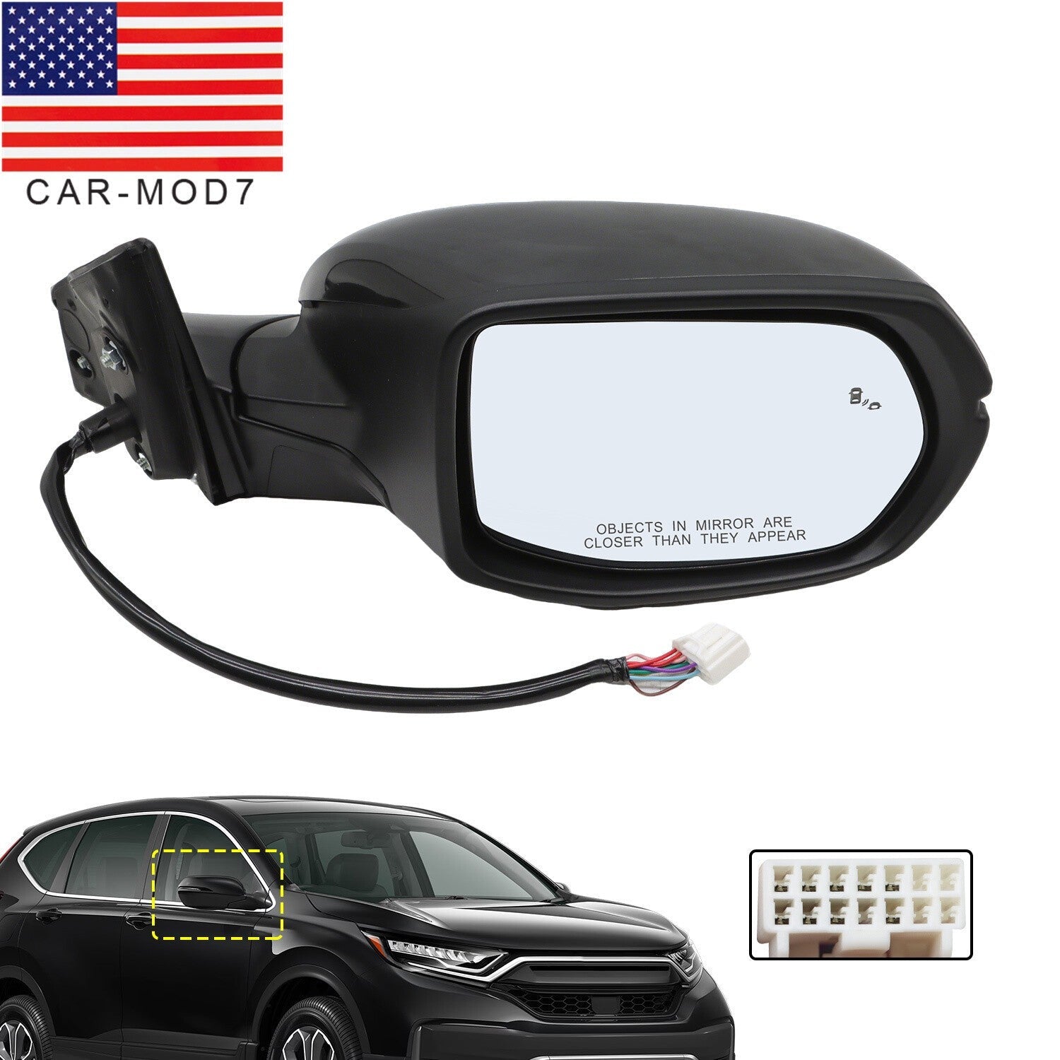 Right Side Power Folding Heated Blind Spot Mirror for Honda CR-V 2017-2022