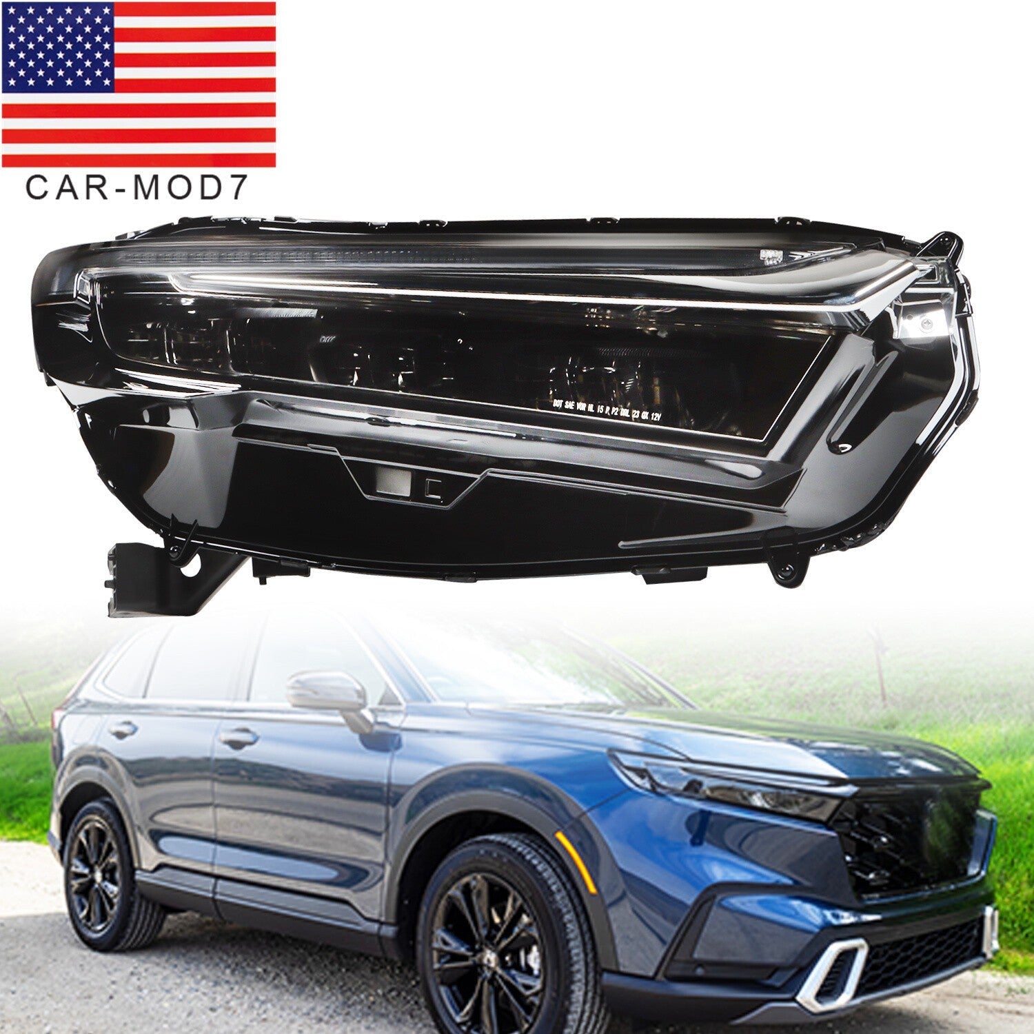 2023-2024 Honda CRV Right LED Headlight with Electroplated Trim Headlamp