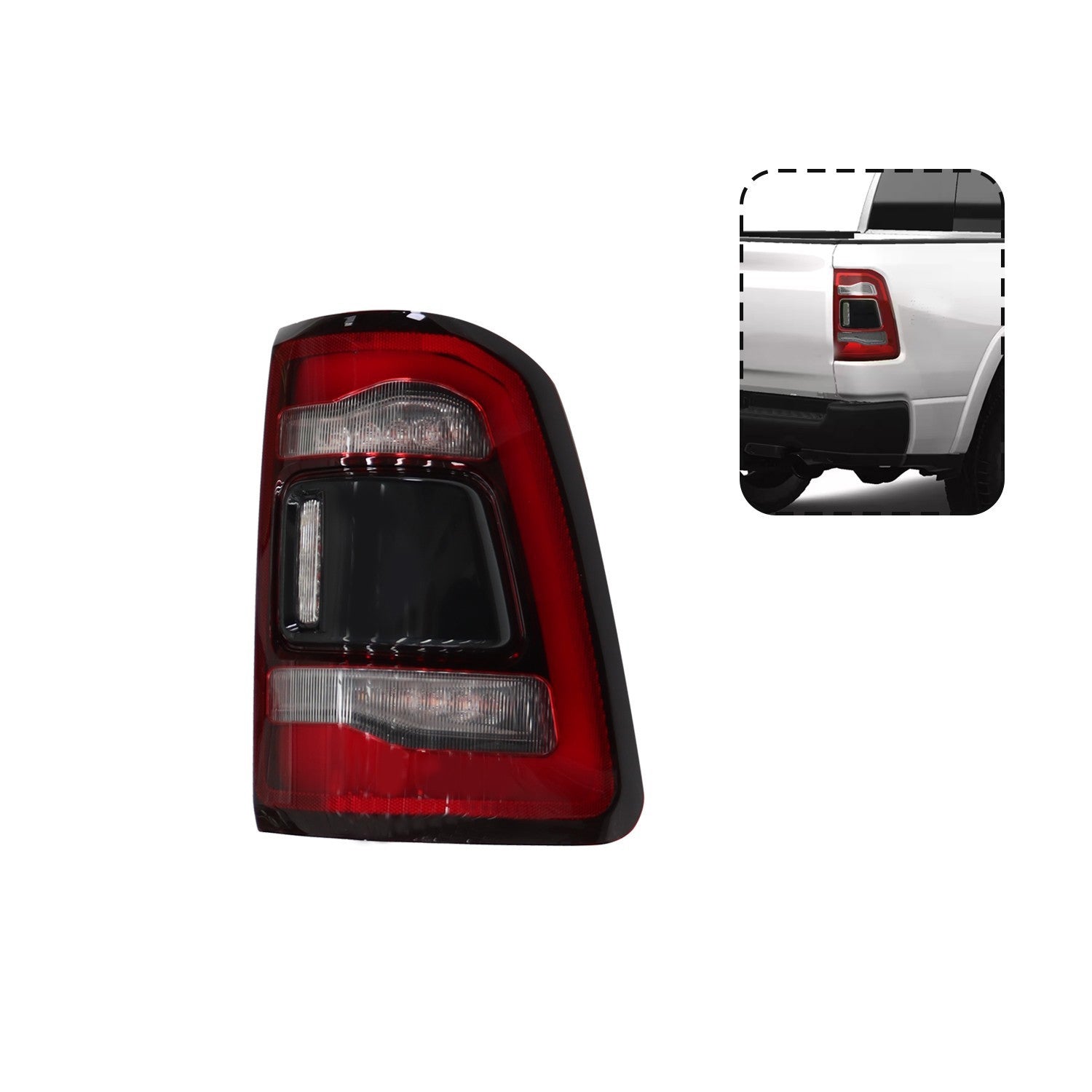 Right Side LED Tail Light Brake Lamp for Dodge Ram 1500 2019-2022 RH