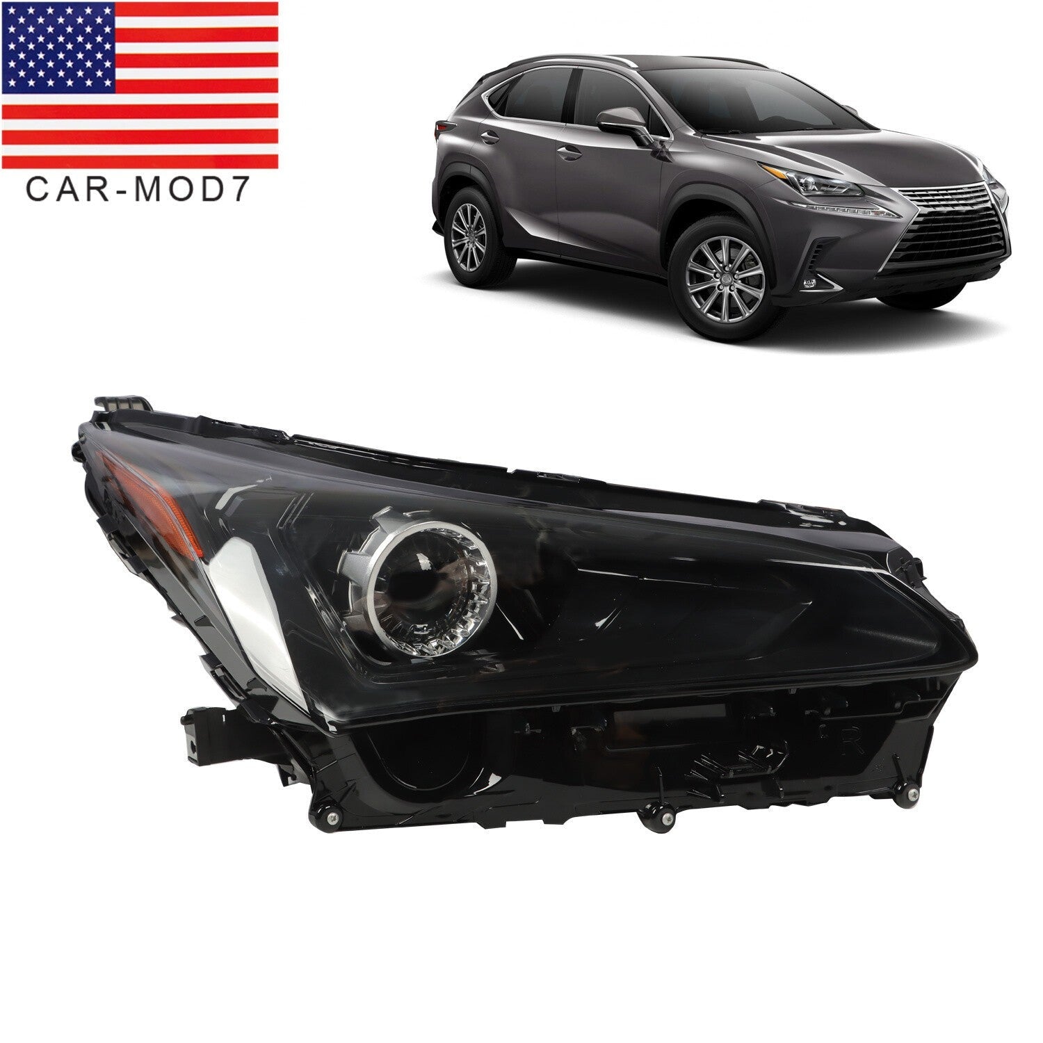 Right Side LED Headlight for 2018-2021 Lexus NX300 NX300h Headlamp