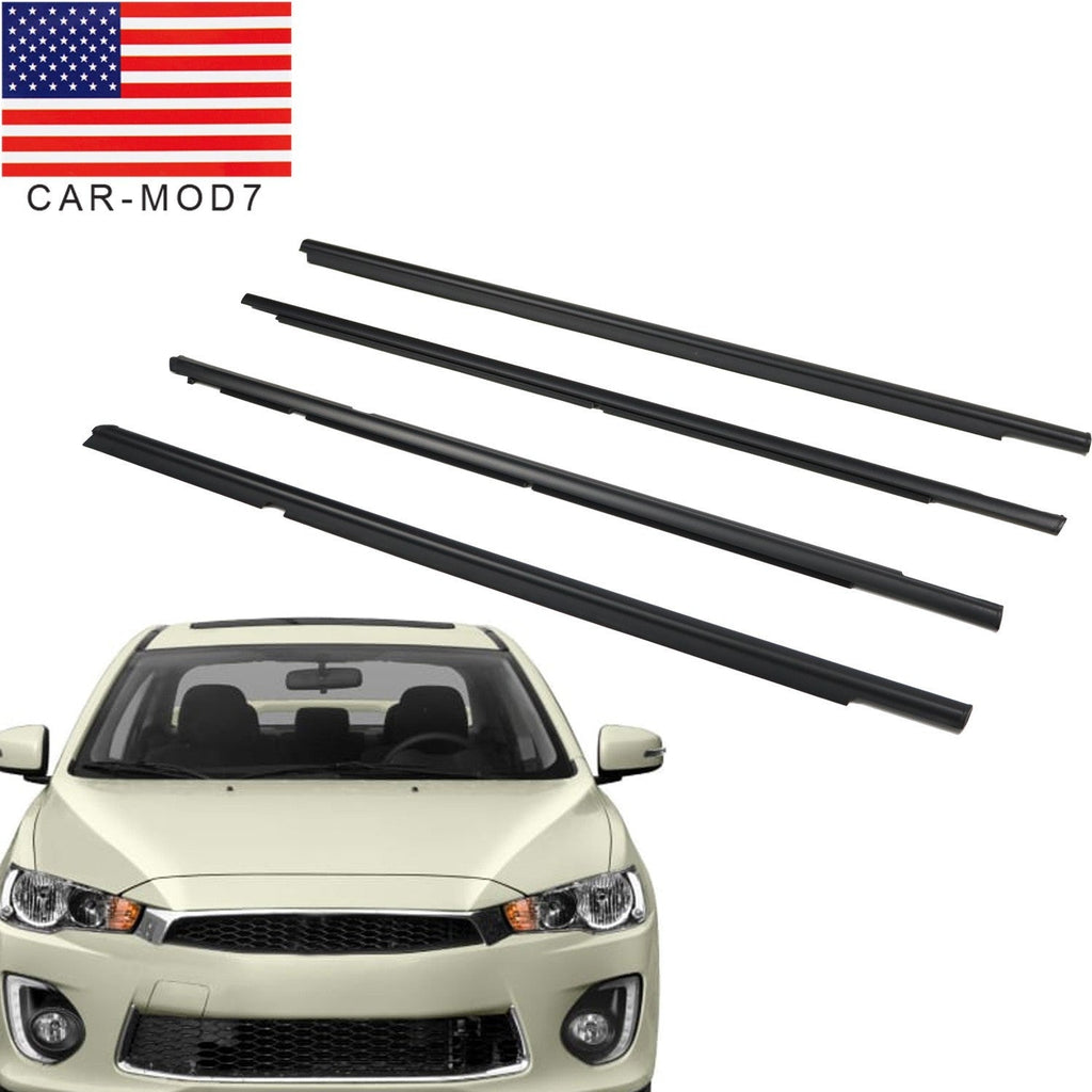 Set of 4 Door Belt Moldings for Mitsubishi Lancer 2008-2017 Window Belt Line