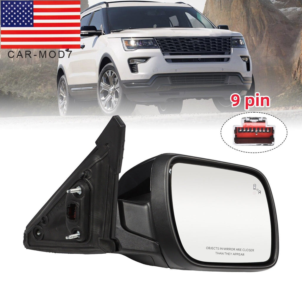 Ford Explorer 2016-19 Passenger Side Mirror with Blind Spot & Puddle Lamp RH