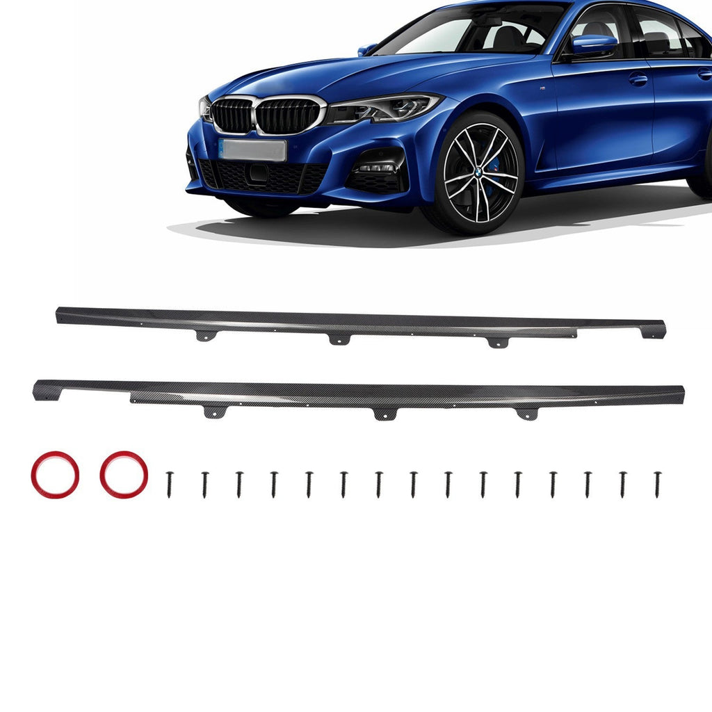 Carbon Fiber Side Skirt Extensions for 2019-2023 BMW G20 G28 3 Series