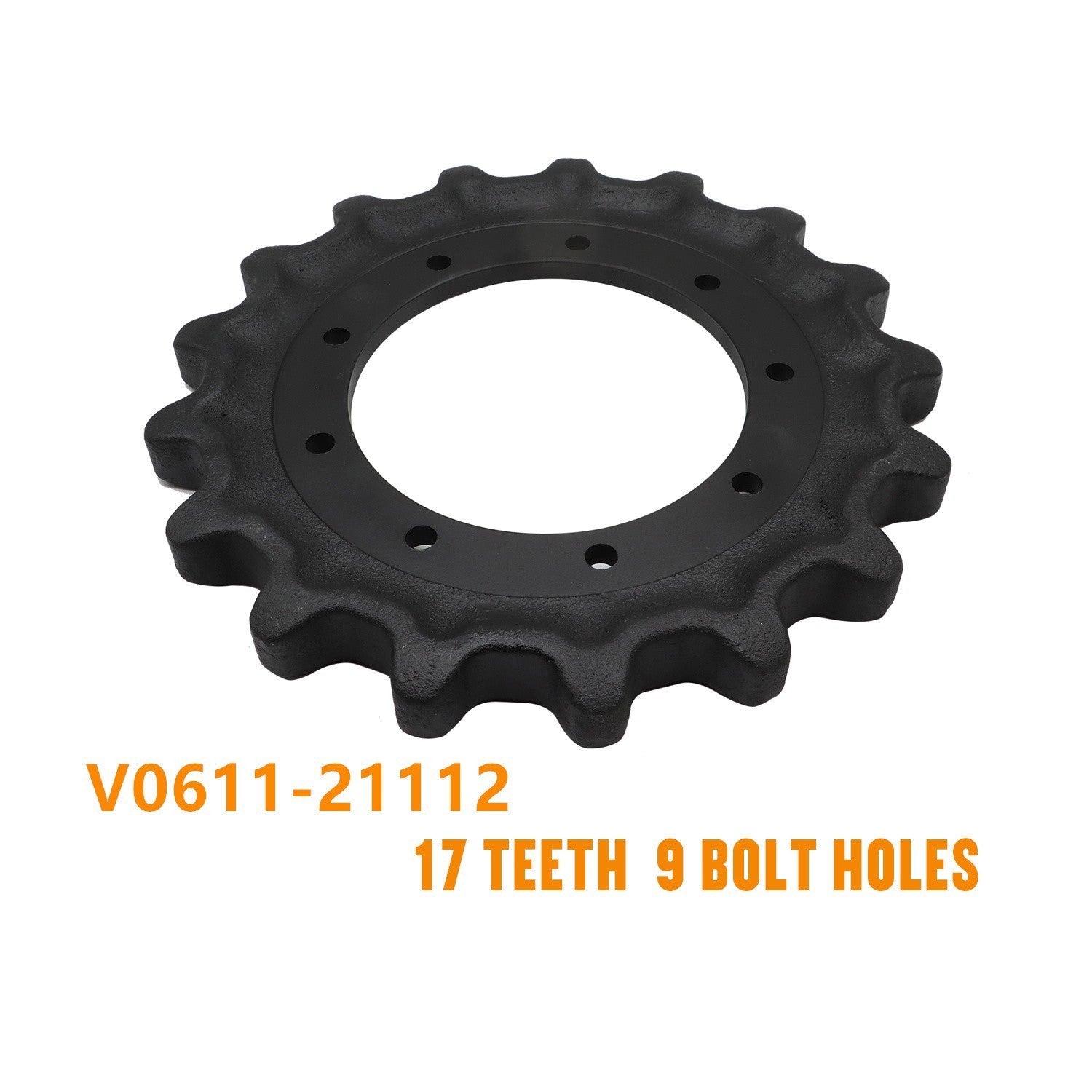 Sprocket V0611-21112 for Kubota SVL90 SVL95 9 Holes 17 Teeth Replacement Part