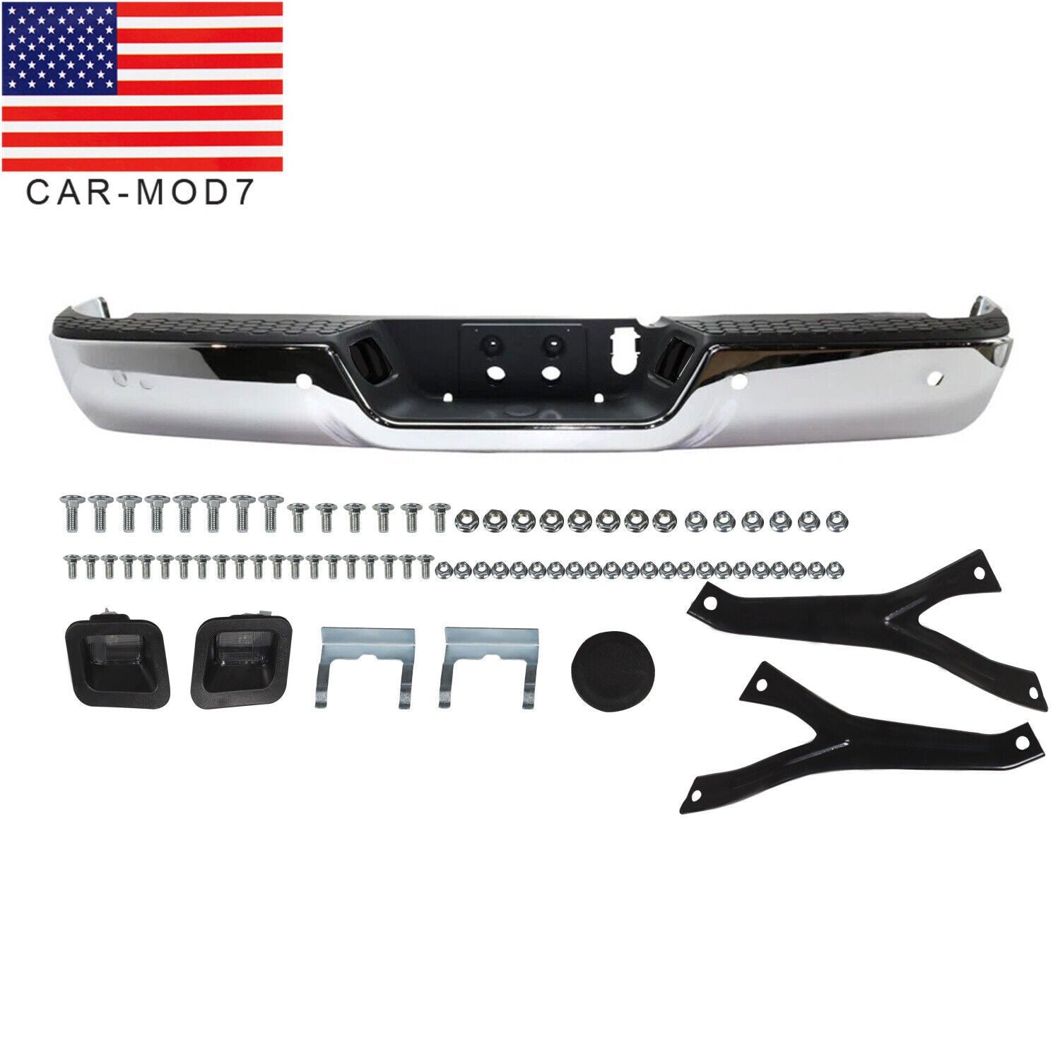 Chrome Rear Step Bumper Face Bar for 2013-2018 Ram 2500 & 3500