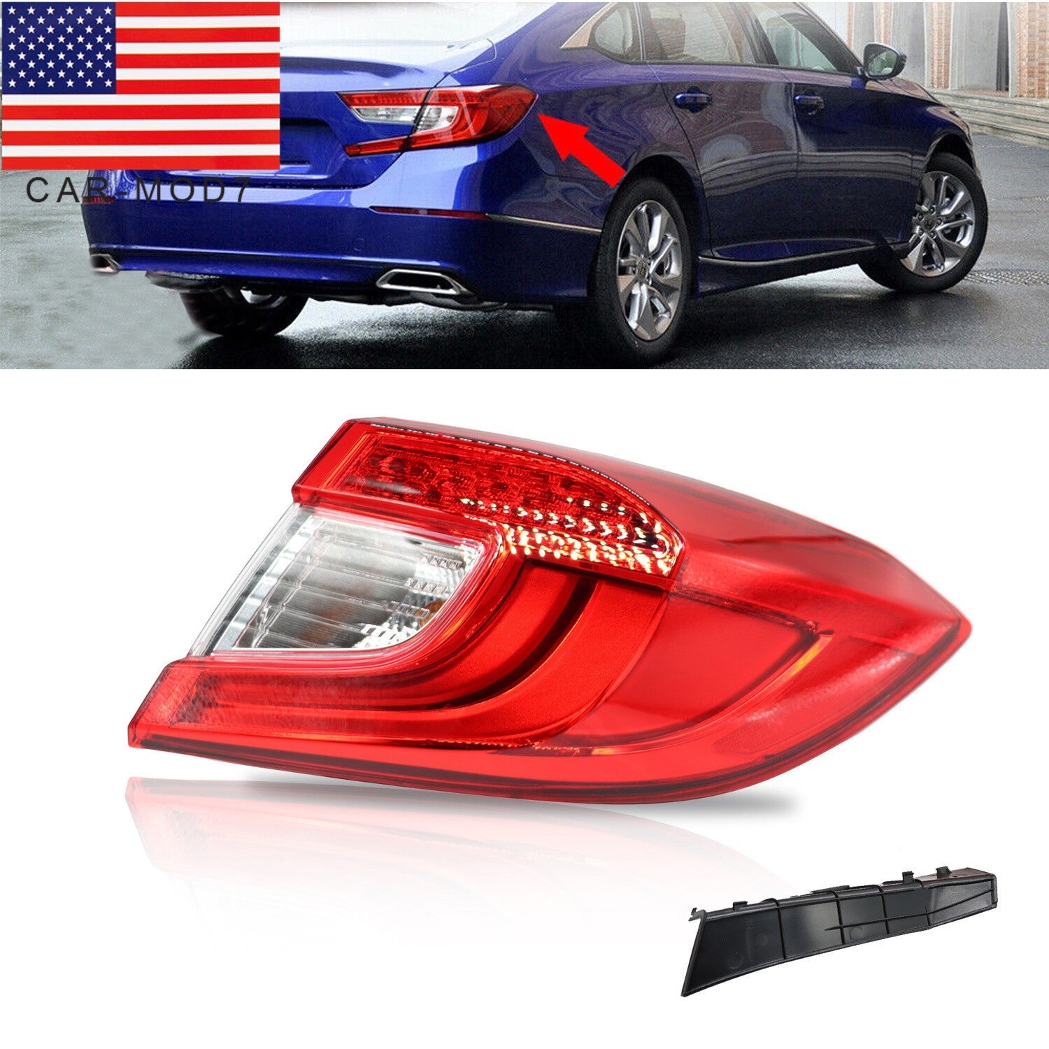Honda Accord 2018-2021 Right Rear Tail Light Brake Lamp Passenger Side