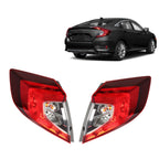 2016-2018 Honda Civic Tail Light w/Bulbs Left & Right Outer Taillamp