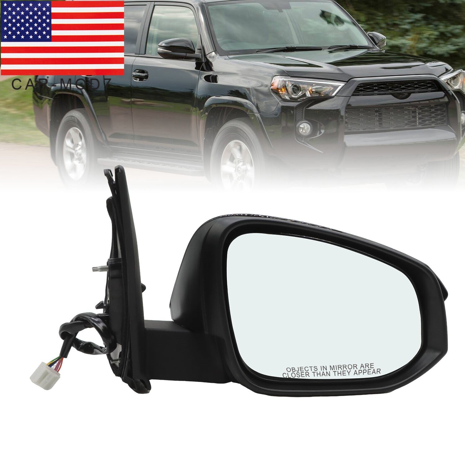 Passenger Side Mirror for 2014-2021 Toyota 4Runner TO1321312 Replacement