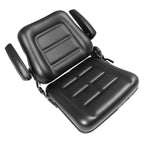 Adjustable Tractor Seat with Backrest & Armrests for Lawn Mower Forklift Excavat