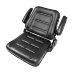 Adjustable Tractor Seat with Backrest & Armrests for Lawn Mower Forklift Excavat