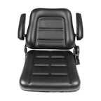 Adjustable Tractor Seat with Backrest & Armrests for Lawn Mower Forklift Excavat