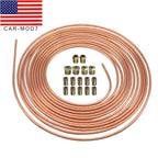 25 Ft 3/16 Copper Coated Flexible Brake Line Tubing Kit - Upgraded Quality