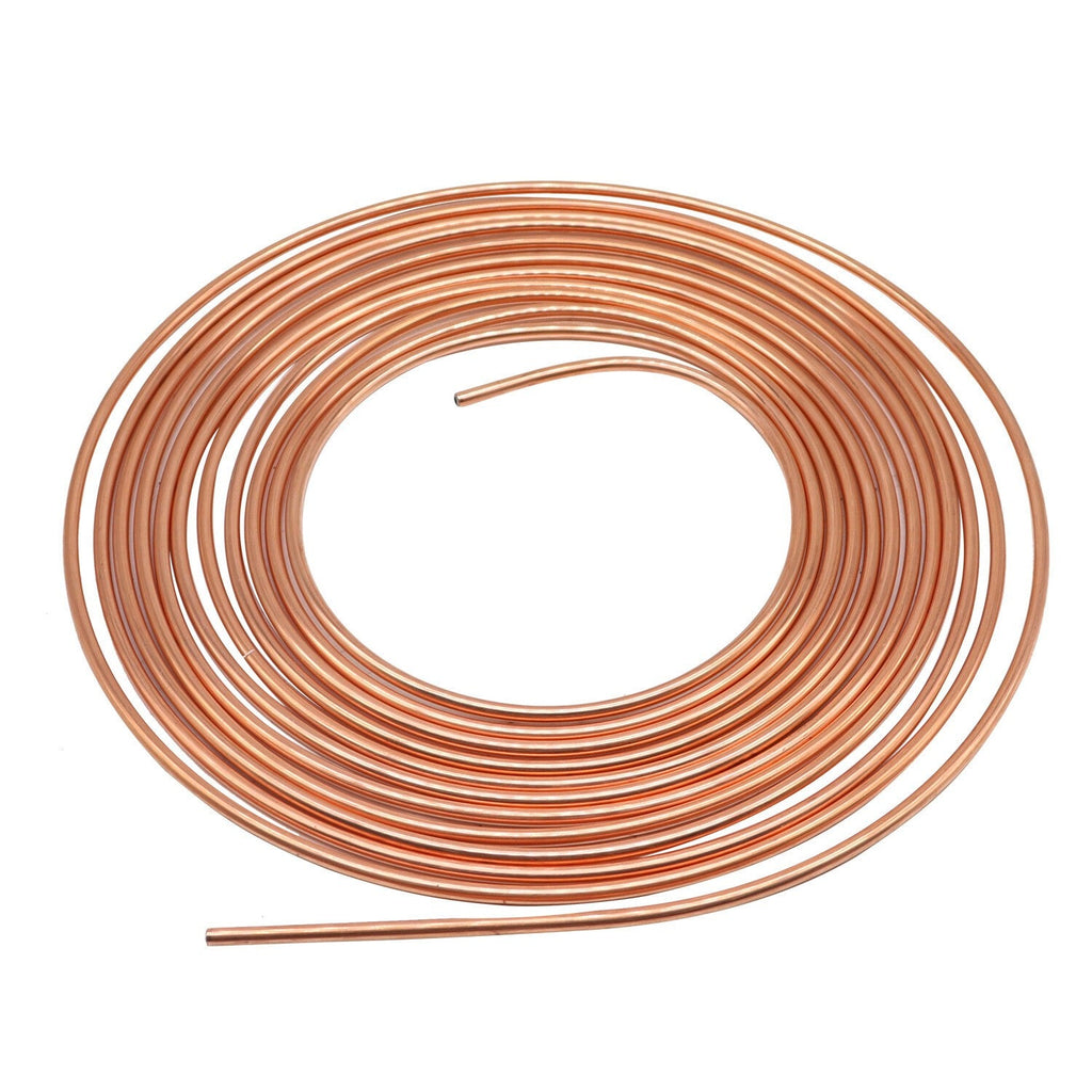 25 Ft 3/16 Copper Coated Flexible Brake Line Tubing Kit - Upgraded Quality