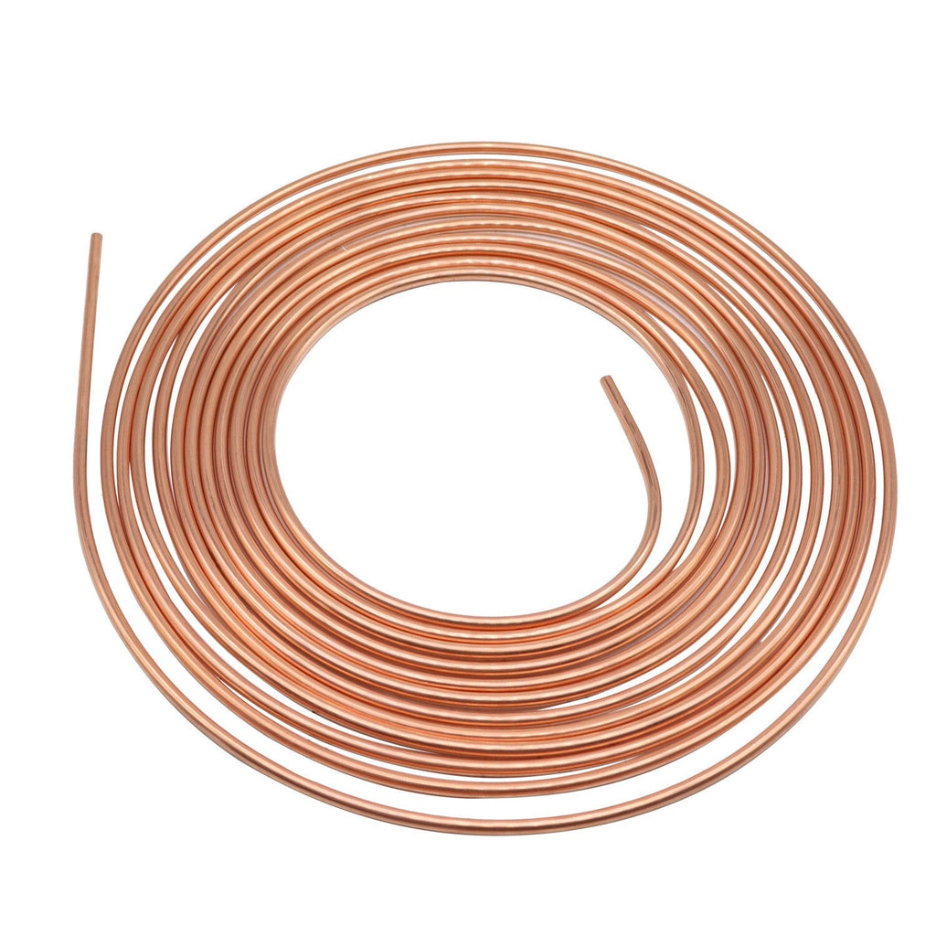 25 Ft 3/16 Copper Coated Flexible Brake Line Tubing Kit - Upgraded Quality
