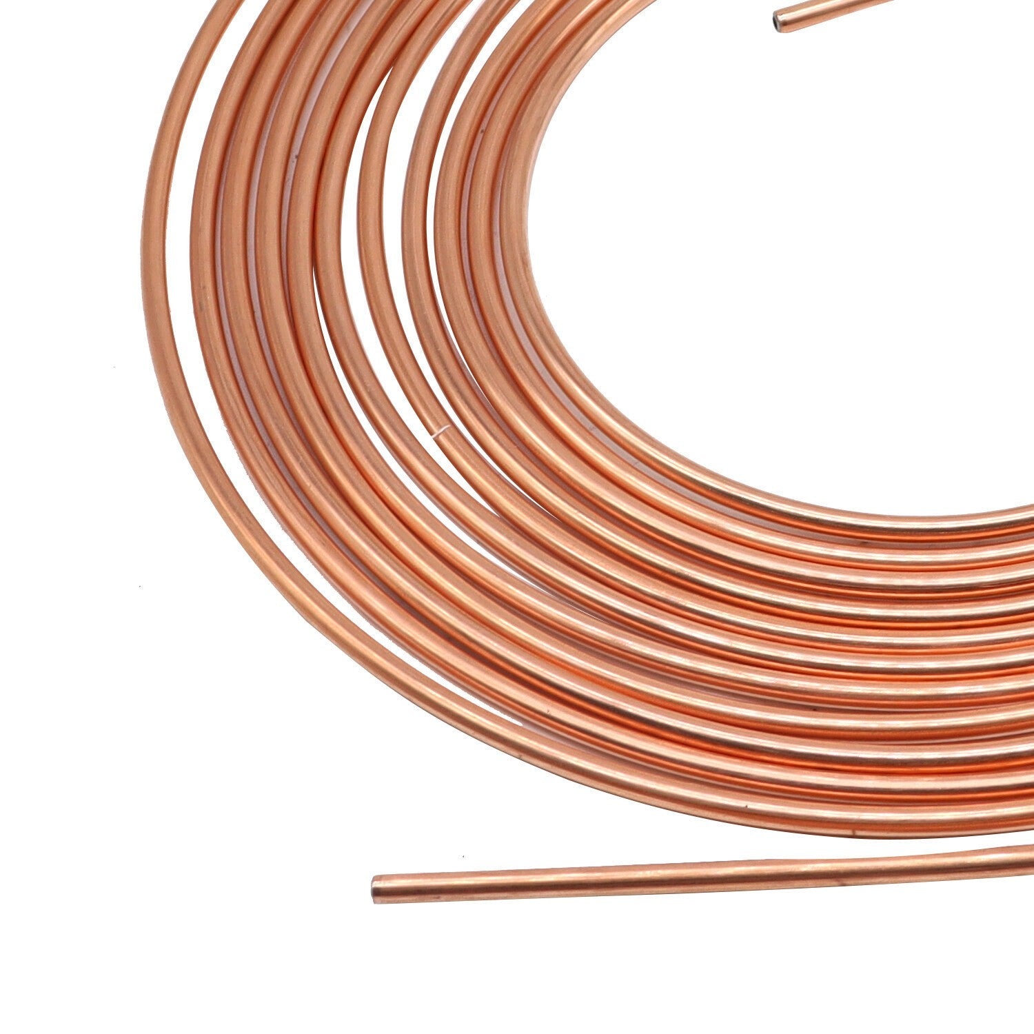 25 Ft 3/16 Copper Coated Flexible Brake Line Tubing Kit - Upgraded Quality