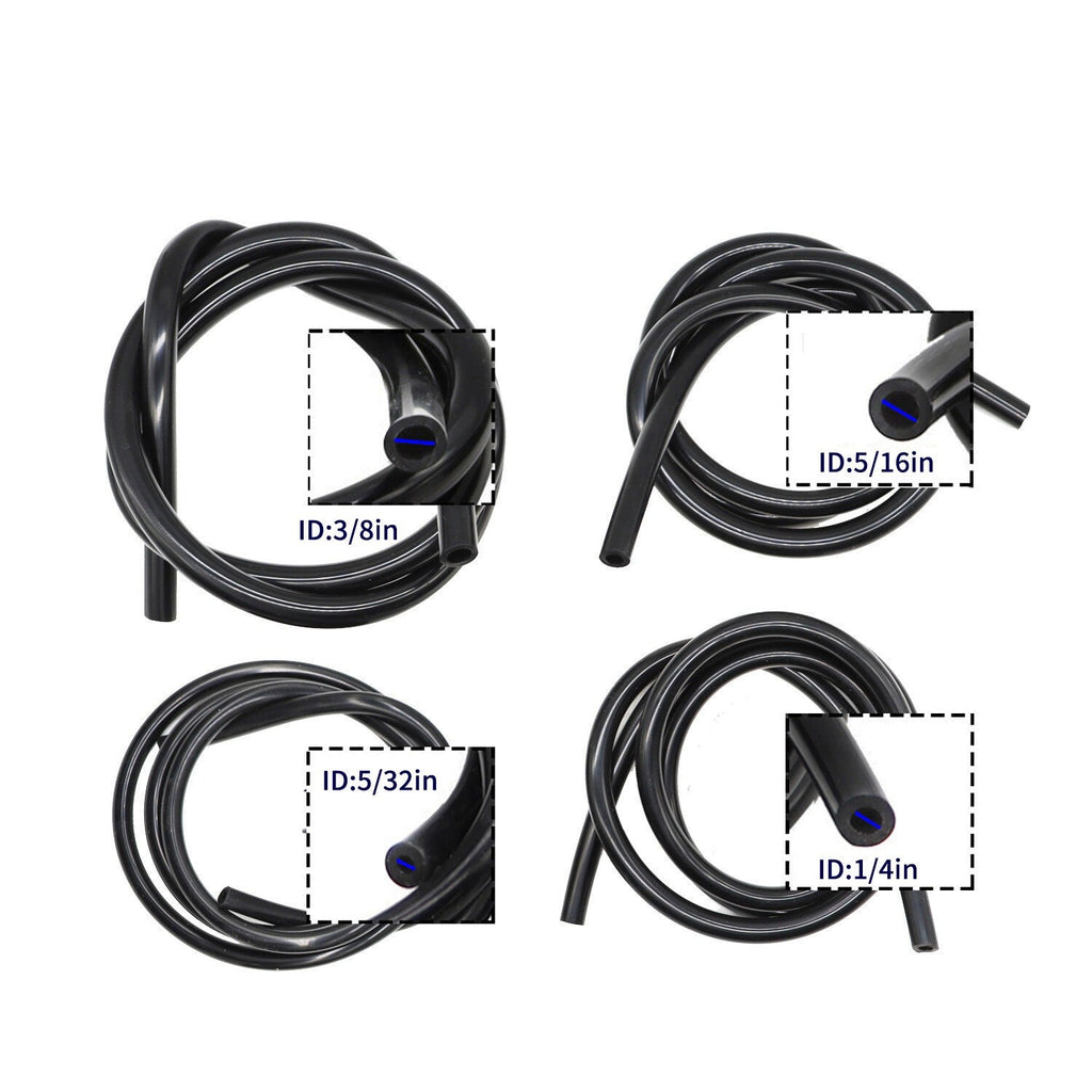 Vacuum Tubing Hose Kit 5/32-3/8" 5FT 130PSI Max Pressure Durable Lines