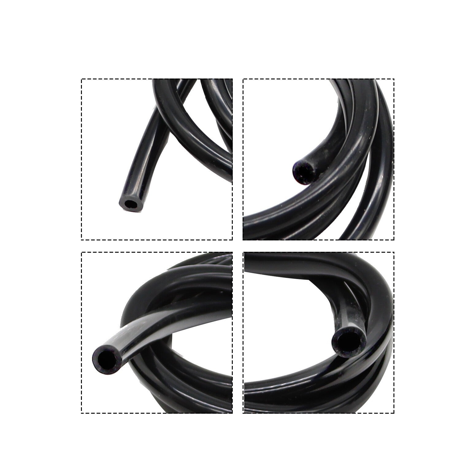 Vacuum Tubing Hose Kit 5/32-3/8" 5FT 130PSI Max Pressure Durable Lines