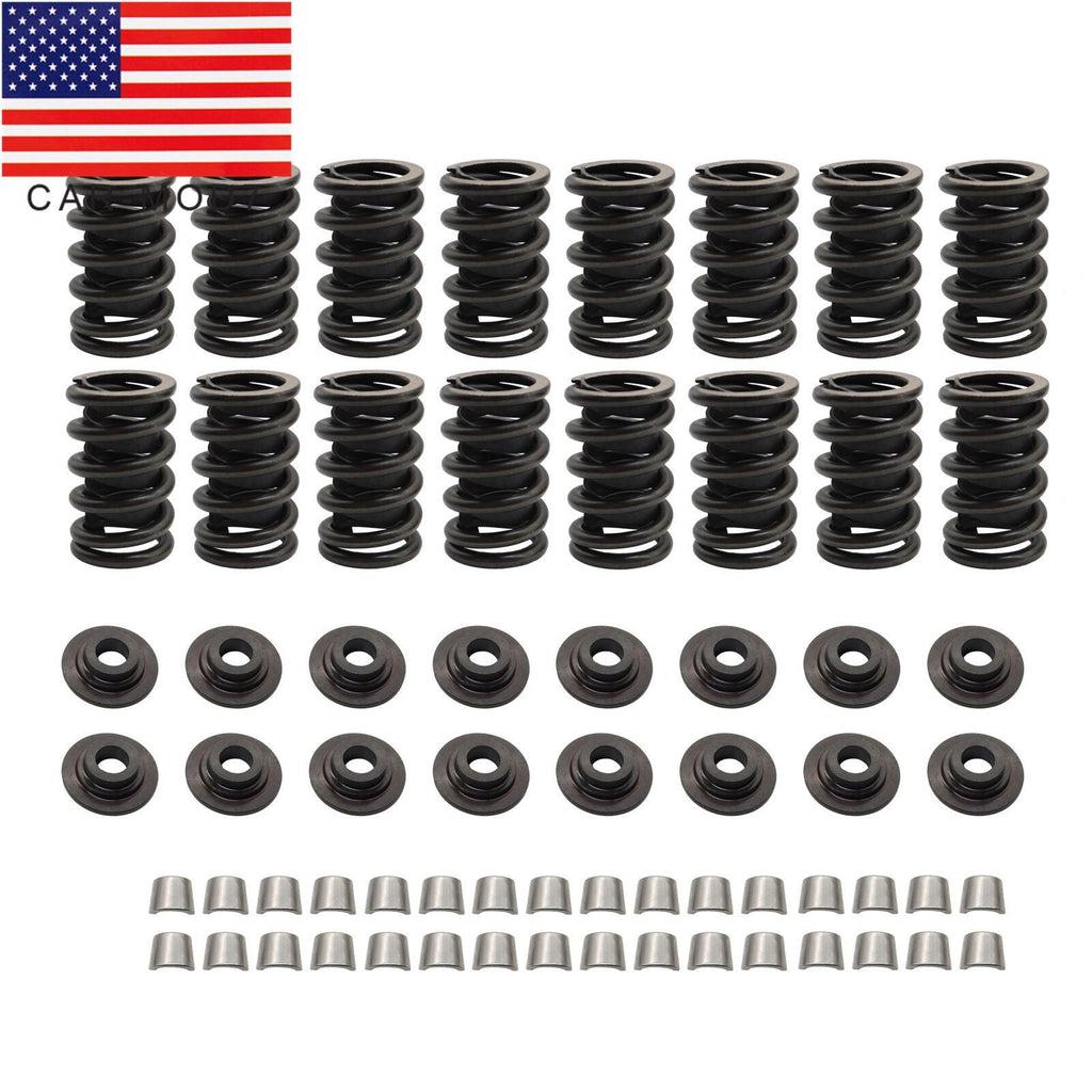 Chevrolet SBC 327 350 400 Valve Springs Kit Steel Retainers HD Locks