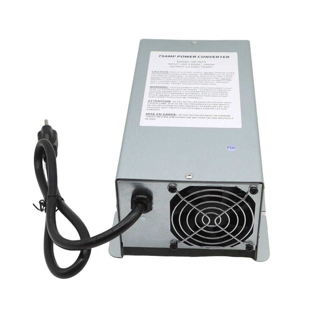 WF-9875 75A Power Converter Charger for RV Trailer Camper WF-9875-AD-CB