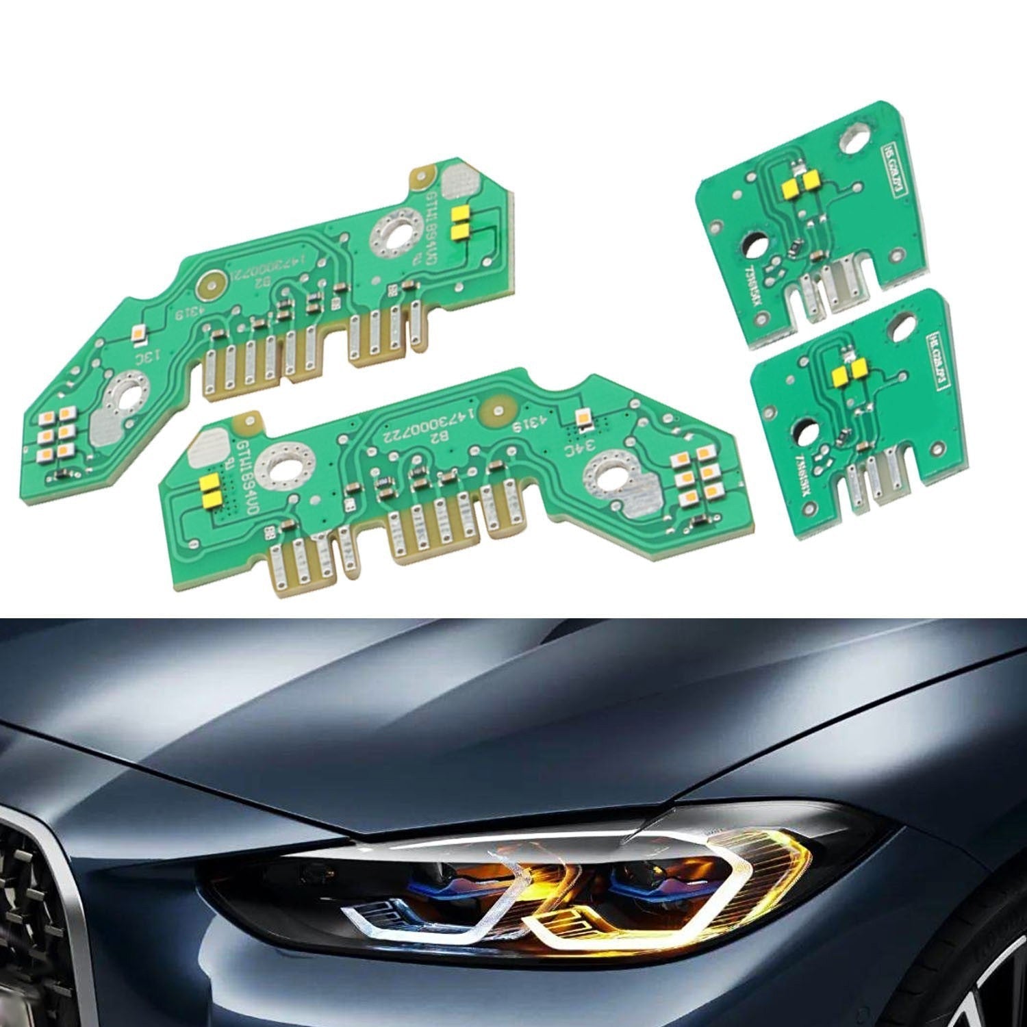 Yellow LED DRL Boards for BMW G20 330e 330i M340i 2019-22 Daytime Running Lights