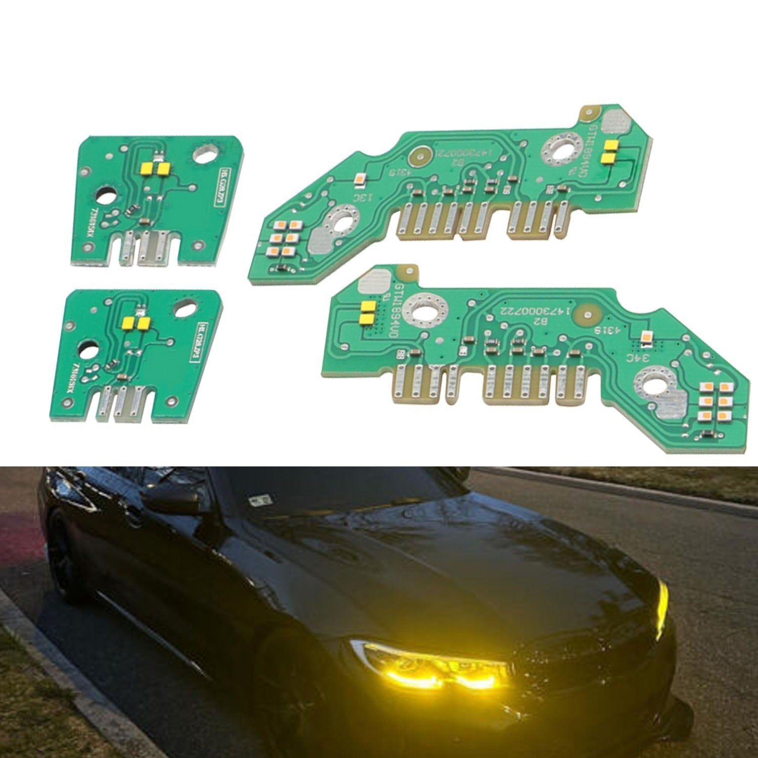 Yellow LED DRL Boards for BMW G20 330e 330i M340i 2019-22 Daytime Running Lights