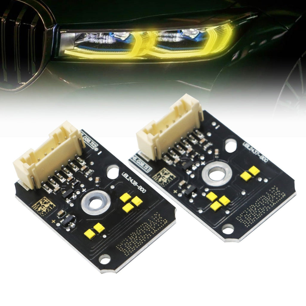 Yellow DRL LED Boards for 17-20 BMW G30 530i 540i F90 M5 Daytime Running Lights