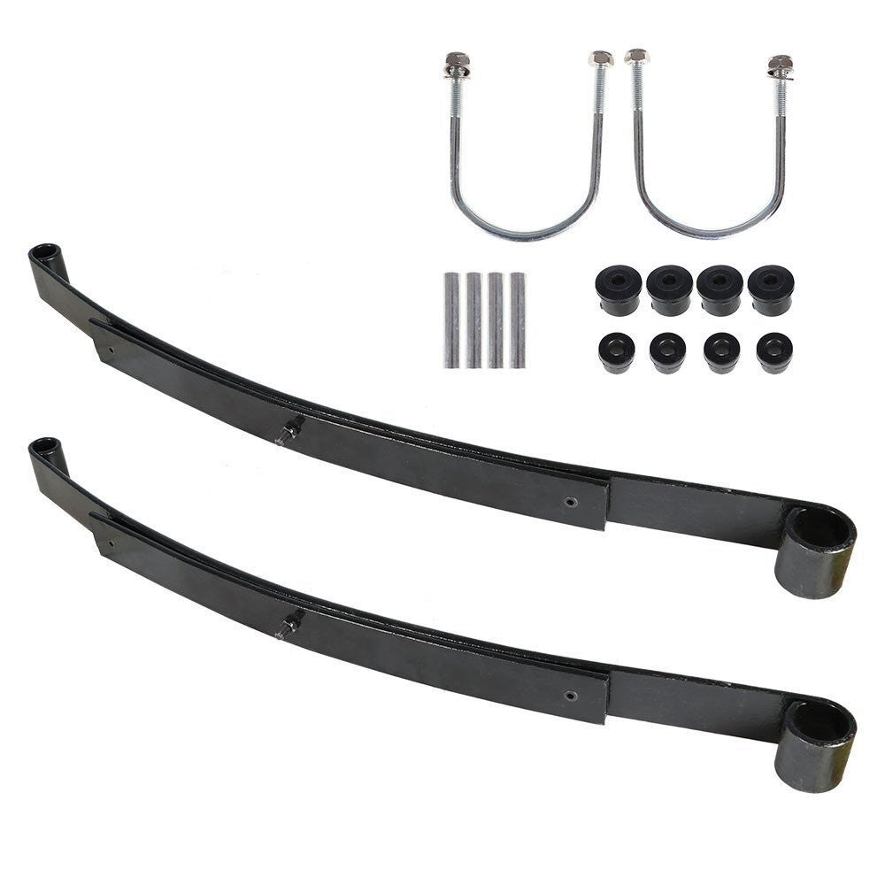 Heavy Duty Rear 2 Leaf Spring Kit w/ Bushings & Sleeves for EZGO RXV Golf Cart