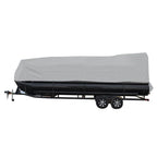 Waterproof Boat Cover Gray for 21-24FT Trailerable Pontoon Fabric