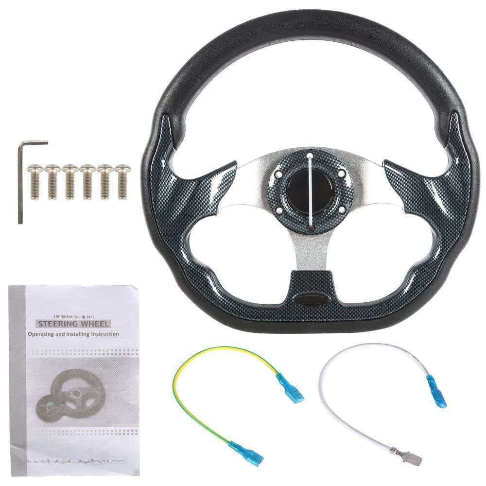 Carbon Fiber Golf Cart Steering Wheel for EZGO Yamaha Club Car