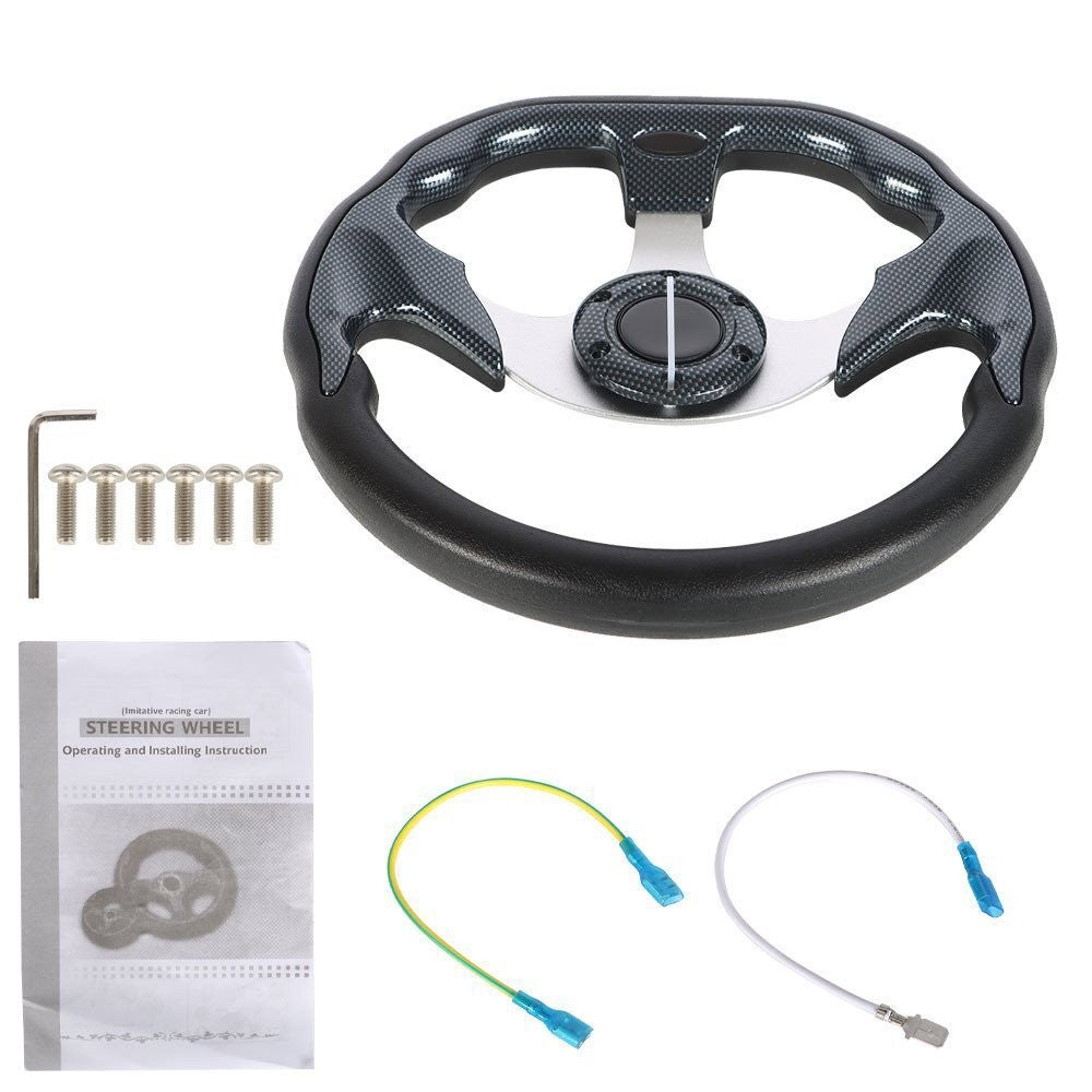 Carbon Fiber Golf Cart Steering Wheel for EZGO Yamaha Club Car