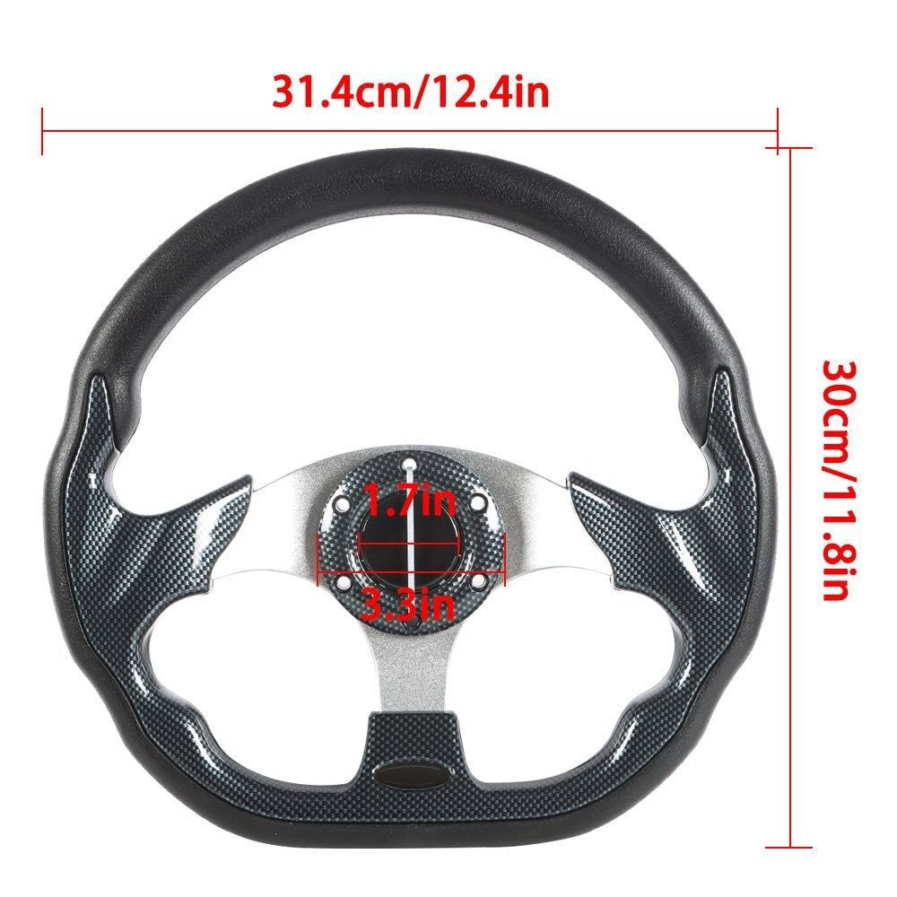 Carbon Fiber Golf Cart Steering Wheel for EZGO Yamaha Club Car