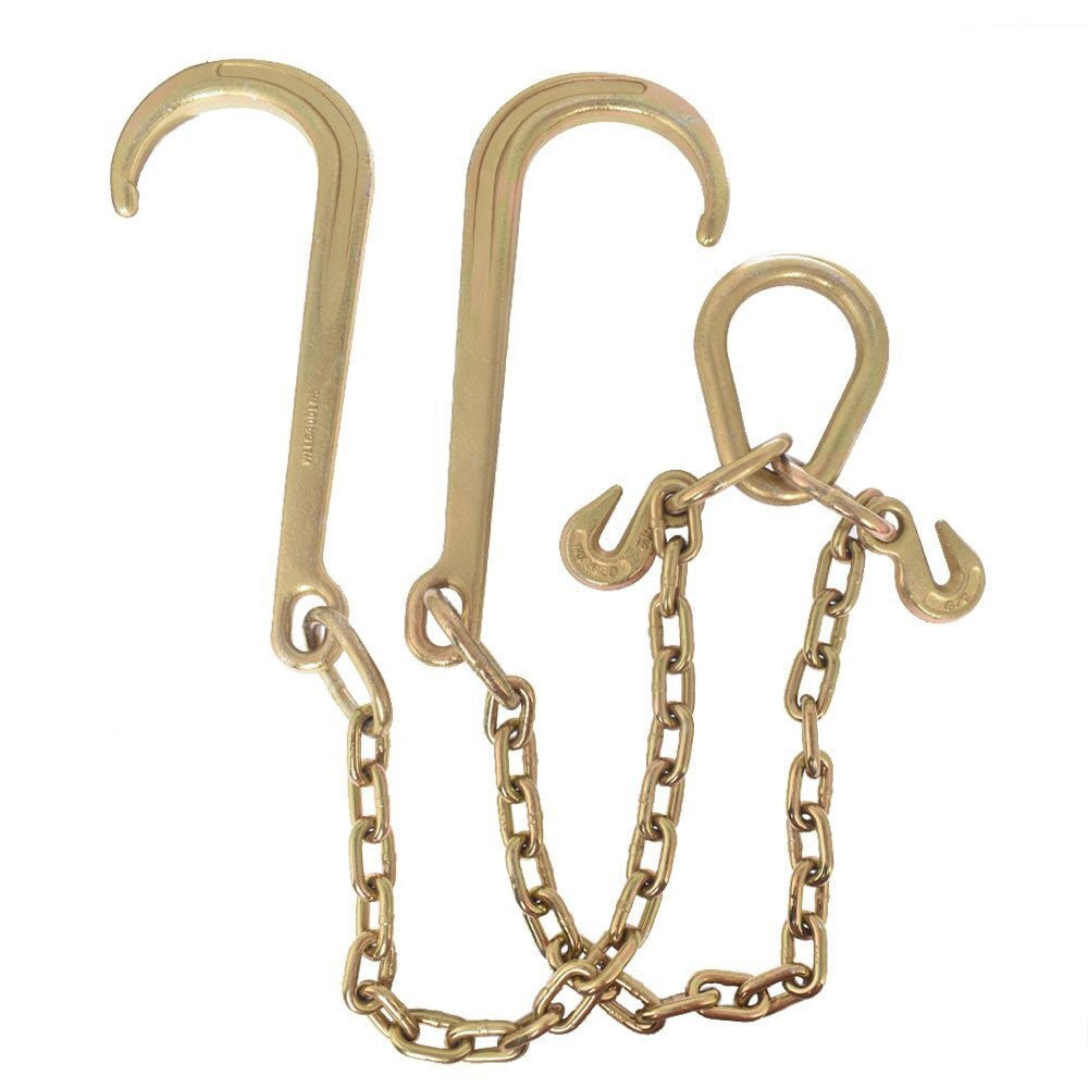15" G70 V-Chain J Hooks 2" Flatbed Tow Truck Rollback Wrecker Carrier