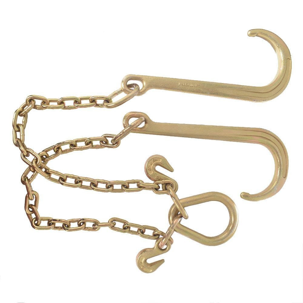 15" G70 V-Chain J Hooks 2" Flatbed Tow Truck Rollback Wrecker Carrier