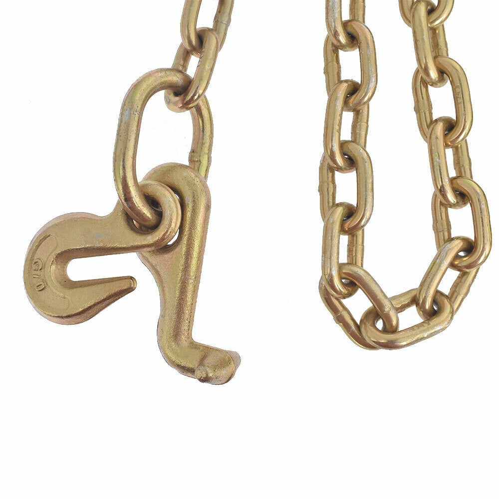 5/16x6ft G70 J Hook Tow Rollback Wrecker Recovery Chain 15