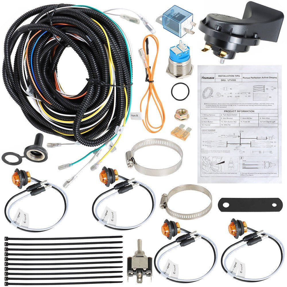ATV LED Turn Signal & Horn Kit for Yamaha YXZ1000R 2016-2022 Pug & Play