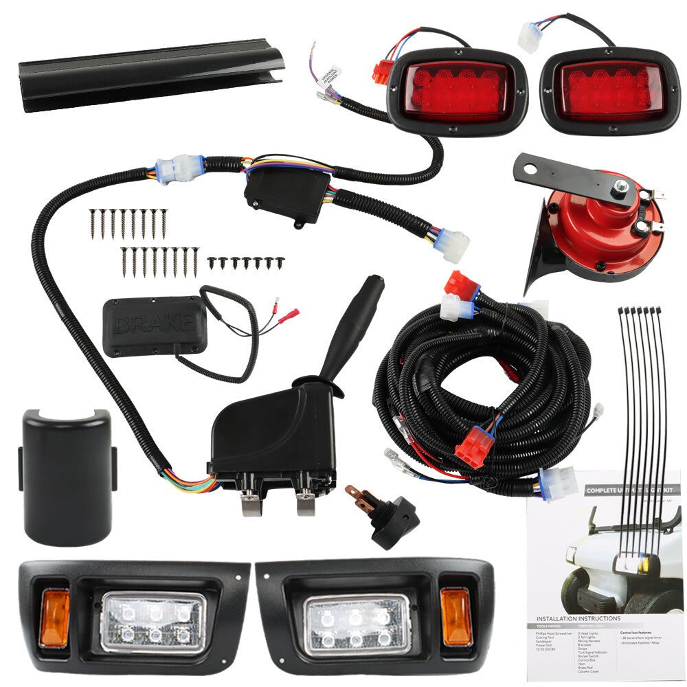 Golf Cart LED Head & Tail Light Kit for Club Car DS 1993-Up 12V Street Legal