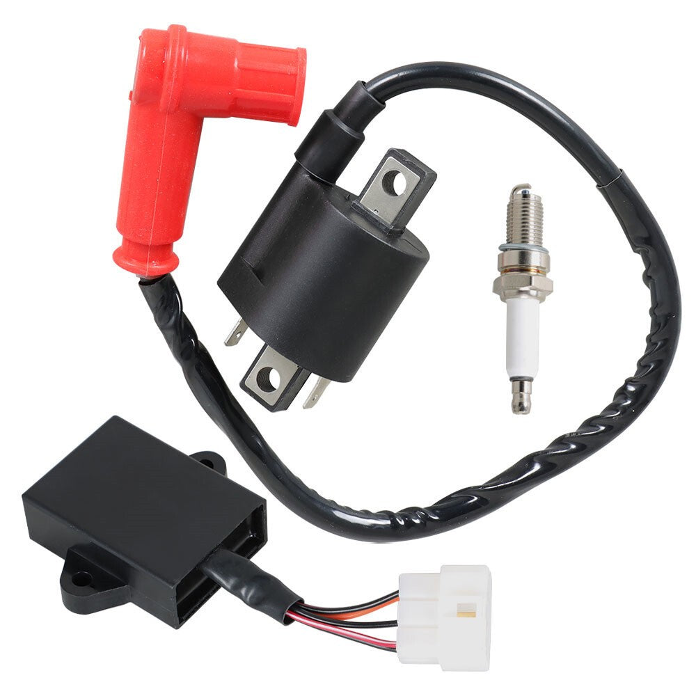 Yamaha G9 Golf Cart Front Ignition Coil CDI Box Spark Plug 90-95 Gas Cart
