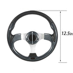 12.5" Carbon Fiber Golf Cart Steering Wheel for EZGO Club Car Yamaha Parts