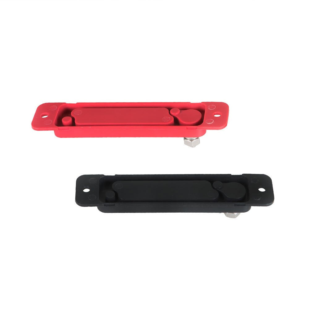 180A 12V DC Black & Red 12 Point Busbar Power Distribution Block Pair