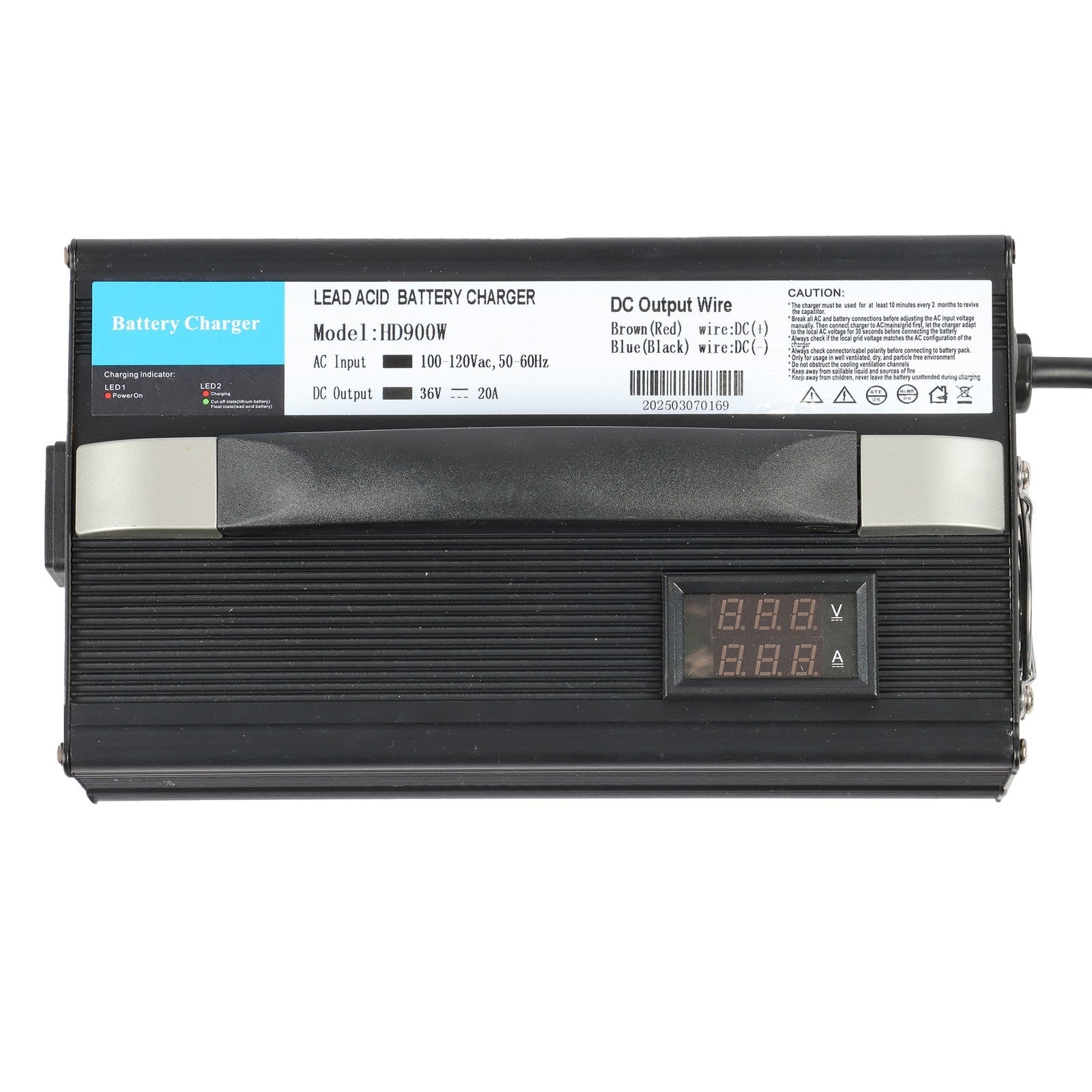 36V 20A EZ-GO TXT Golf Cart Battery Charger Powerwise "D" Style Plug