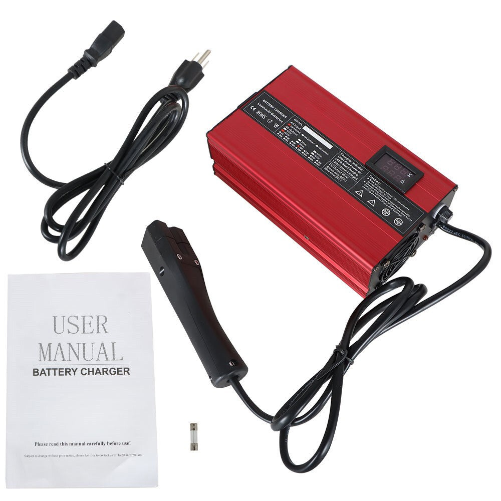 EZGO RXV TXT 48V 10A Golf Cart Battery Charger Triangle 3-Pin Plug