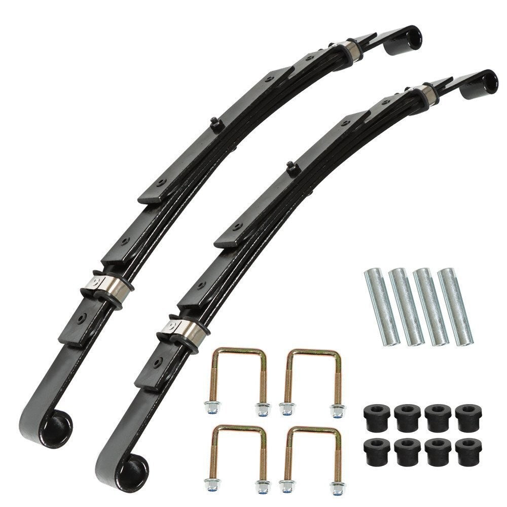 Heavy Duty Rear 4-Leaf Springs for EZGO TXT 1995-2013 Golf Cart Set of 2