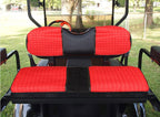 4PCS Red Diamond Stitch Front & Rear Seat Covers for EZGO Medalist TXT 94-13